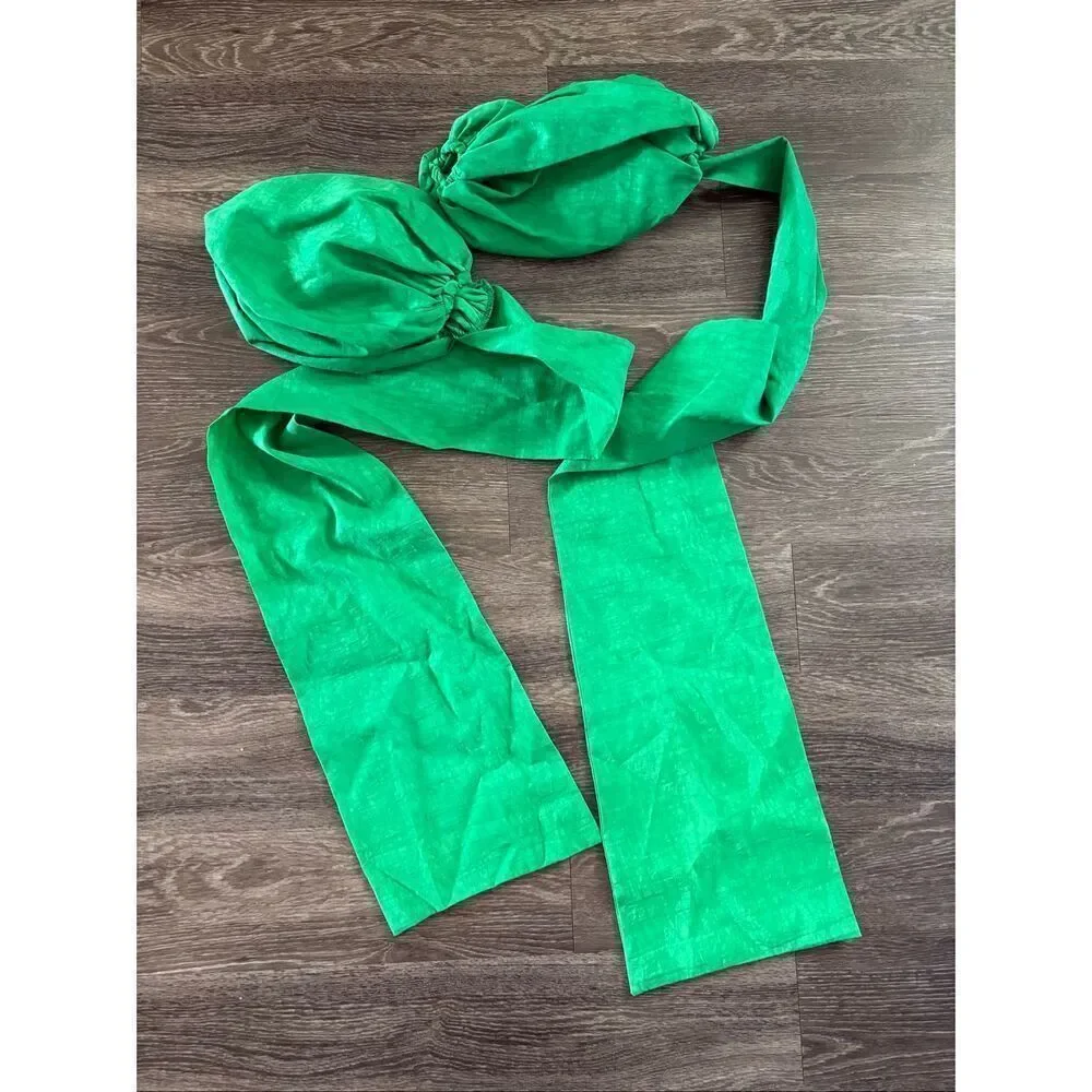 NWOT Miscreants London x Revolve Green Puff Sleeves With Train $314 MSRP